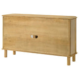 Ervine 3-Door Rope Panel Sideboard Accent Storage Cabinet Natural | Beige | Natural | 950460