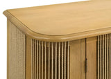 Ervine 3-Door Rope Panel Sideboard Accent Storage Cabinet Natural | Beige | Natural | 950460