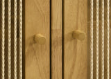 Ervine 3-Door Rope Panel Sideboard Accent Storage Cabinet Natural | Beige | Natural | 950460