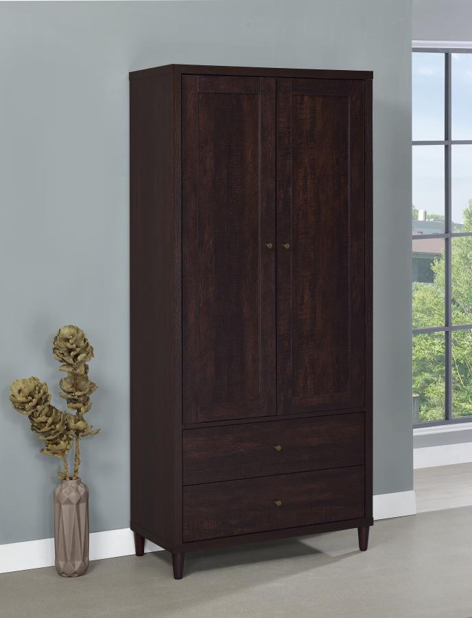Wadeline 2-door Tall Accent Storage Cabinet Rustic Tobacco | Brown | Rustic Tobacco | 950724