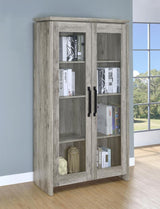 Alejo 2-door Engineered Wood Tall Cabinet Grey Driftwood | Grey | Grey Driftwood | 950783