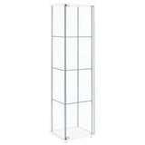 Bellatrix 3-shelf Clear Glass Curio Cabinet White