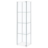 Bellatrix 3-shelf Clear Glass Curio Cabinet White