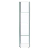 Bellatrix 3-shelf Clear Glass Curio Cabinet White
