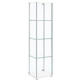 Bellatrix 3-shelf Clear Glass Curio Cabinet White