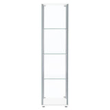 Bellatrix 3-shelf Clear Glass Curio Cabinet White