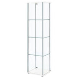 Bellatrix 3-shelf Clear Glass Curio Cabinet White