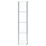 Bellatrix 3-shelf Clear Glass Curio Cabinet White