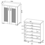Bristol 6-shelf Engineered Wood Shoe Cabinet Golden Oak | King | Brown | Golden Oak | 951107
