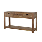Esther 3-drawer Wood Console Table Natural Sheesham | Grey | Grey Sheesham | 952853