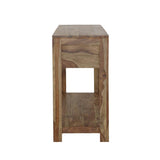 Esther 3-drawer Wood Console Table Natural Sheesham | Grey | Grey Sheesham | 952853