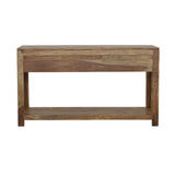 Esther 3-drawer Wood Console Table Natural Sheesham | Grey | Grey Sheesham | 952853