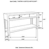 Esther 3-drawer Wood Console Table Natural Sheesham | Grey | Grey Sheesham | 952853