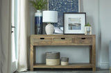 Esther 3-drawer Wood Console Table Natural Sheesham | Grey | Grey Sheesham | 952853