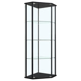 Zenobia 4-shelf Curio Cabinet Display Case Black | Full | Black | 953234