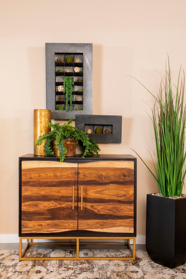 Zara 2-door 40-inch Wood Accent Storage Cabinet Black Walnut | Brown | Black Walnut | 953447