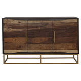 Zara 2-door 57-inch Wood Accent Storage Cabinet Black Walnut | Brown | Black Walnut | 953466