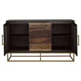 Zara 2-door 57-inch Wood Accent Storage Cabinet Black Walnut | Brown | Black Walnut | 953466
