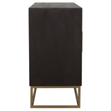 Zara 2-door 57-inch Wood Accent Storage Cabinet Black Walnut | Brown | Black Walnut | 953466