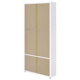 Hawthorne 4-shelf Glass Door Tall Cabinet with Drawers White | White | 953477
