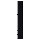 Hawthorne 4-shelf Glass Door Cabinet with Drawers Black | Black | 953478