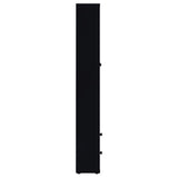 Hawthorne 4-shelf Glass Door Cabinet with Drawers Black | Black | 953478