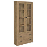 Hawthorne 4-shelf Glass Door Tall Cabinet with Drawers Mango | Brown | Mango | 953479