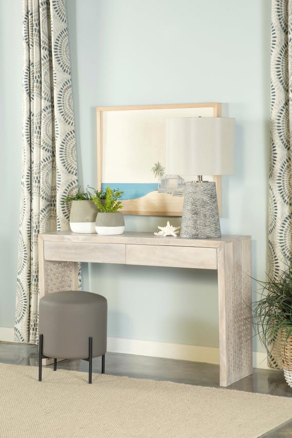Rickman 2-drawer Wood Entryway Console Table White Washed | King | White | White Washed | 959543