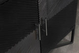 Riddell 4-door Wood Reeding Accent Cabinet Matte Black | Black | Matte Black | 959631
