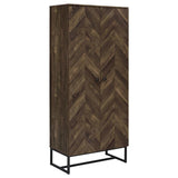 Carolyn 2-door Engineered Wood Accent Cabinet Rustic Oak | King | Brown | Rustic Oak | 959640