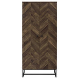 Carolyn 2-door Engineered Wood Accent Cabinet Rustic Oak | King | Brown | Rustic Oak | 959640