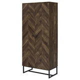 Carolyn 2-door Engineered Wood Accent Cabinet Rustic Oak | King | Brown | Rustic Oak | 959640