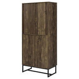 Carolyn 2-door Engineered Wood Accent Cabinet Rustic Oak | King | Brown | Rustic Oak | 959640