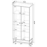 Carolyn 2-door Engineered Wood Accent Cabinet Rustic Oak | King | Brown | Rustic Oak | 959640