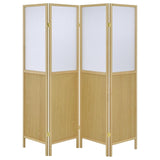 Mattison 4-Panel Room Divider Folding Shoji Screen Natural | Beige | Natural | 960121