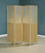 Edwards 4-Panel Room Divider Folding Shoji Screen Natural | Beige | Natural | 960123