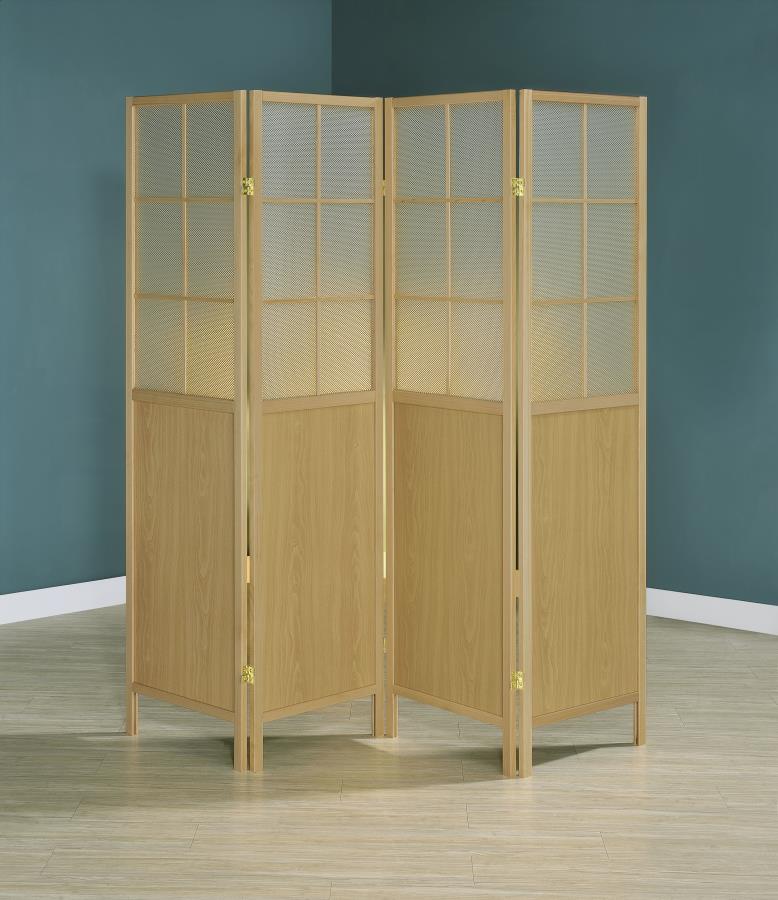 Edwards 4-Panel Room Divider Folding Shoji Screen Natural | Beige | Natural | 960123