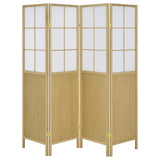 Edwards 4-Panel Room Divider Folding Shoji Screen Natural | Beige | Natural | 960123
