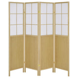 Edwards 4-Panel Room Divider Folding Shoji Screen Natural | Beige | Natural | 960123