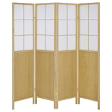 Edwards 4-Panel Room Divider Folding Shoji Screen Natural | Beige | Natural | 960123