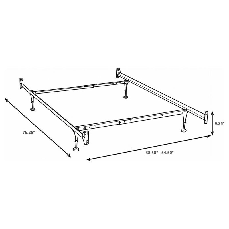 Esme Twin or Full Bed Frame Black (Headboard & Footboard)