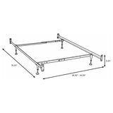 Esme Twin or Full Bed Frame Black (Headboard & Footboard) | Full | Black | 9602TF
