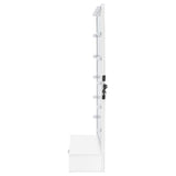 Spector 1-drawer Lighted Full-Length Floor Mirror White High Gloss | Full | White | White High Gloss | 960954