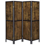 Deepika 4-Panel Room Divider Folding Screen Rustic Nutmeg | Full | Brown | Rustic Nutmeg | 961413