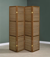Browning 4-panel Bamboo Room Divider Folding Screen Walnut | Brown | Walnut | 961638
