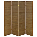 Browning 4-panel Bamboo Room Divider Folding Screen Walnut | Brown | Walnut | 961638