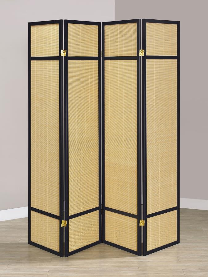 Pearce 4-panel Bamboo Room Divider Folding Screen Natural | Beige | Natural | 961648