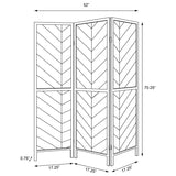 Marlene 3-Panel Room Divider Folding Screen Rustic Tobacco | King | Brown | Rustic Tobacco | 962922