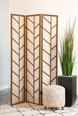 Mila 3-Panel Room Divider Folding Shoji Screen Walnut | Brown | Walnut | 962923