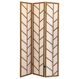 Mila 3-Panel Room Divider Folding Shoji Screen Walnut | Brown | Walnut | 962923